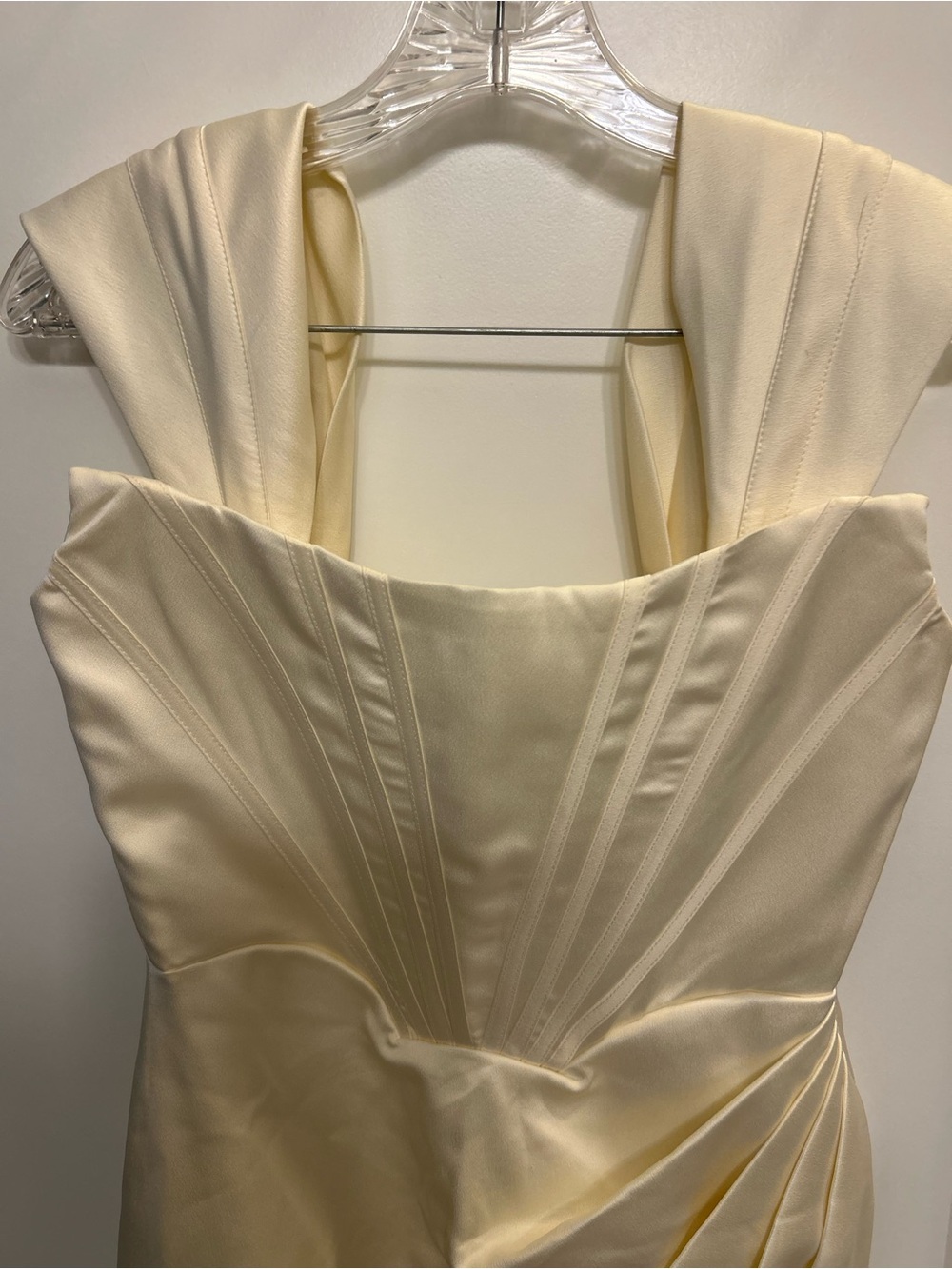 Beulah I Do Satin Elegant Corset Dress in Ivory - Picture 4 of 12